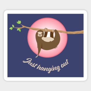 Sloth hanging out Magnet